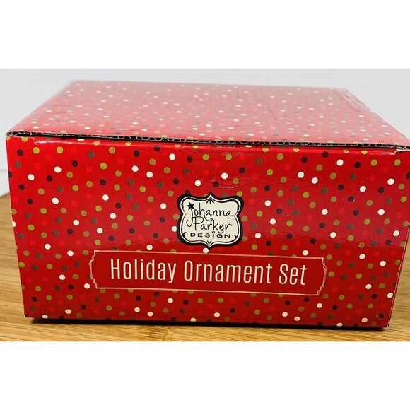 Johanna Parker Design Holiday Reindeer & Snowman Folk Art Christmas Ornament Set - Picture 4 of 5